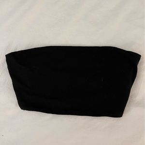 #H&M - BLACK TUBE TOP (CROPPED)